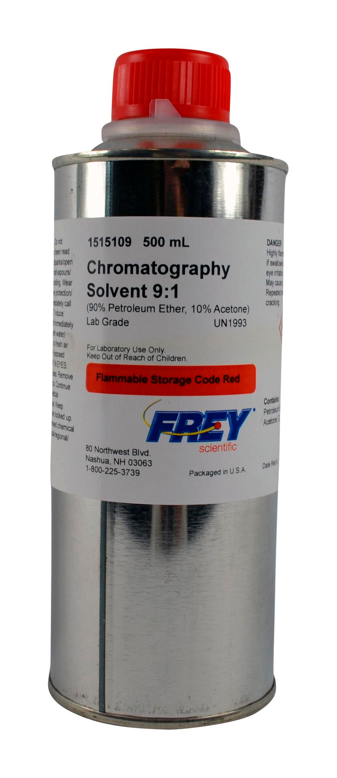 Frey Scientific Petroleum Ether/Acetone, 500 mL, Lab Grade 1515109