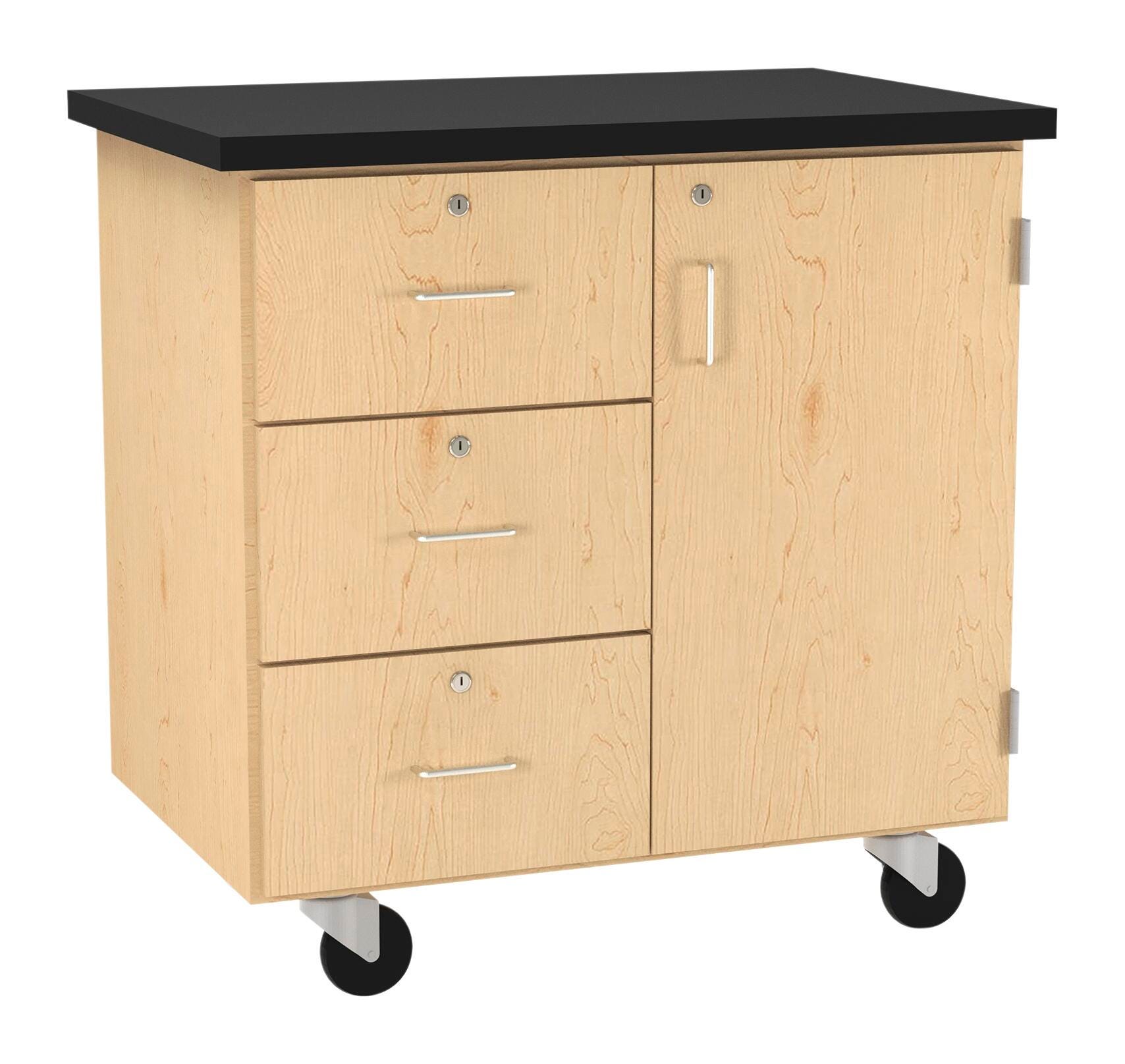 Image for Diversified Spaces Mobile Storage Cart, 36 x 24 x 36-1/2 Inches, Maple from School Specialty