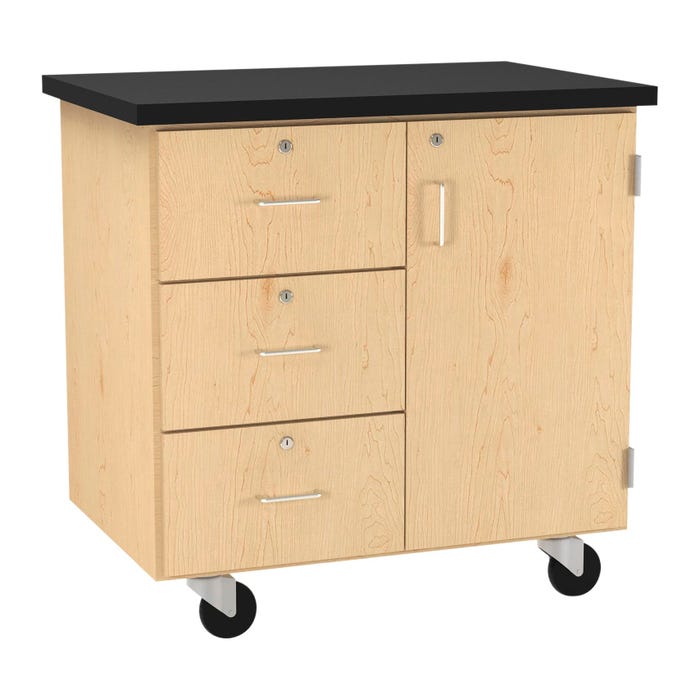 Diversified Spaces Mobile Storage Cart, 36 x 24 x 36-1/2 Inches, Maple