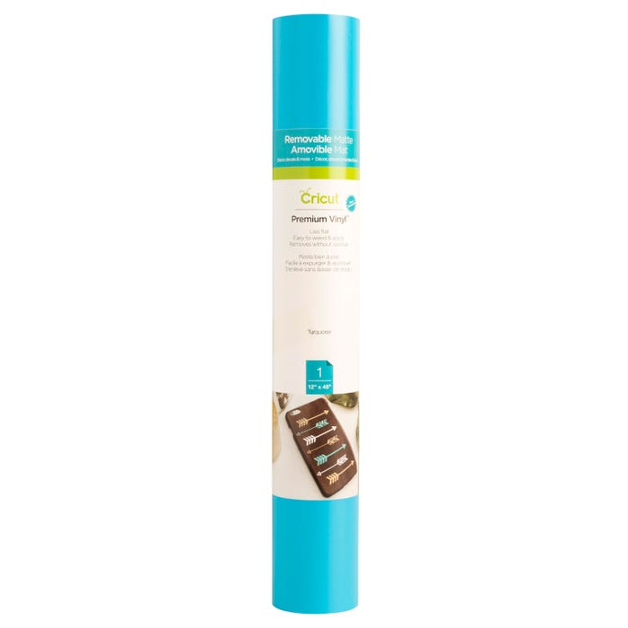 Cricut Removable Adhesive Vinyl, 12 x 48 Inches, Matte, Turquoise