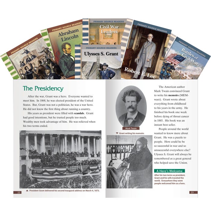 Teacher Created Materials The Civil War, Grades 4 to 8, Set of 6