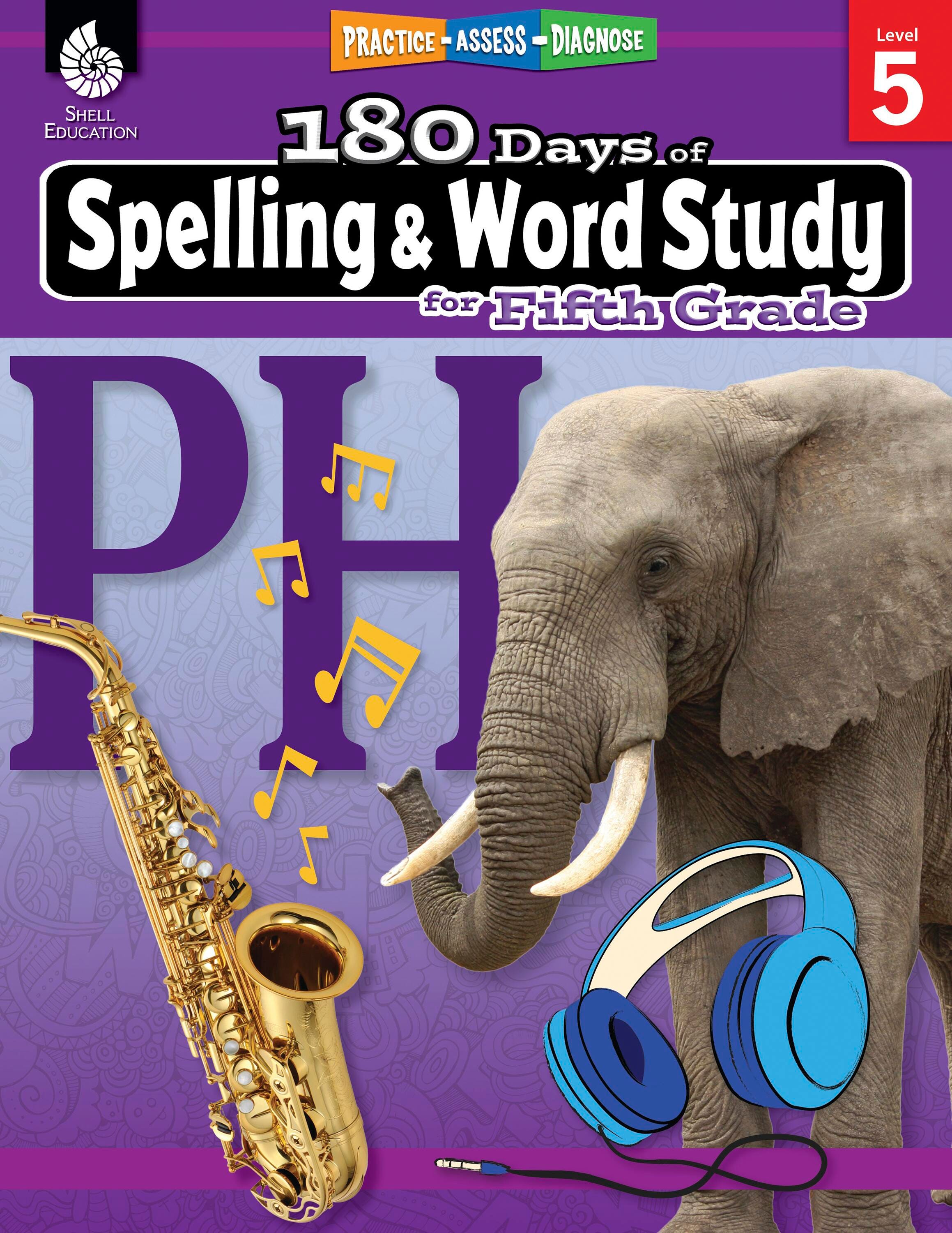 Shell Education 180 Days of Spelling and Word Study for Fifth Grade 2026124