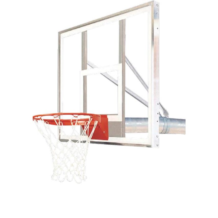 Bison Gooseneck Mega Duty Unbreakable Polycarbonate Rectangle Playground Basketball System, 5-9/16 Inches