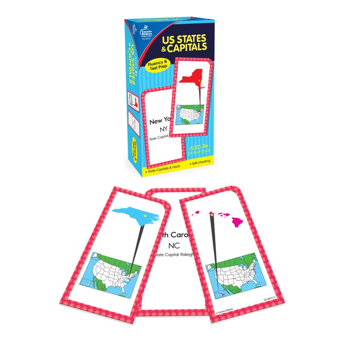 Carson Dellosa U.S. States and Capitals Flash Cards
