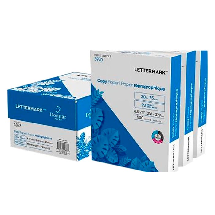 Lettermark Multi-Purpose Copy Paper, 8-1/2 x 11 Inches, White, 1500 Sheets