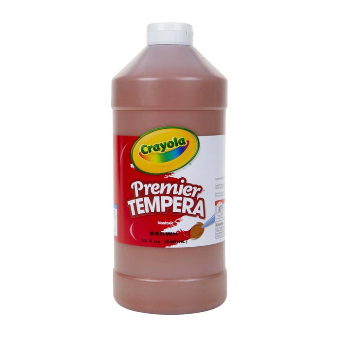 Crayola Premier Tempera Paint, 1 Quart Bottle, Brown