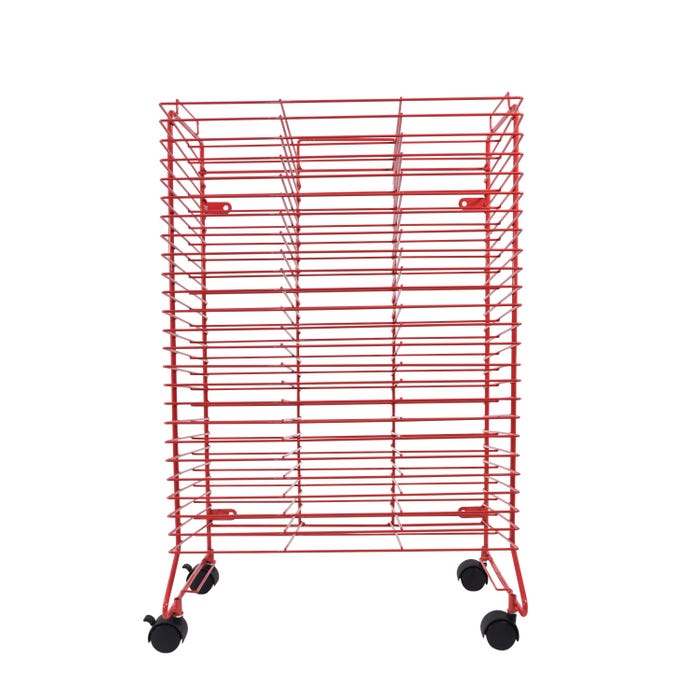 Sax Stack-a-Rack Drying Rack, 25 Shelves, 20-1/8 x 12-7/8 x 29-1/4 Inches, Red