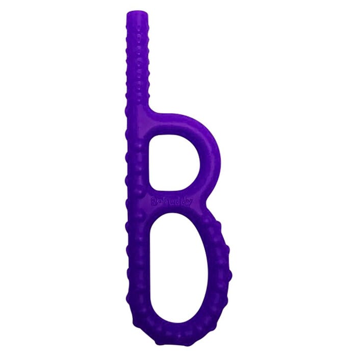 ChuBuddy B-Buddy Hand-Held Chew Factor 2 Medium, Textured, Purple