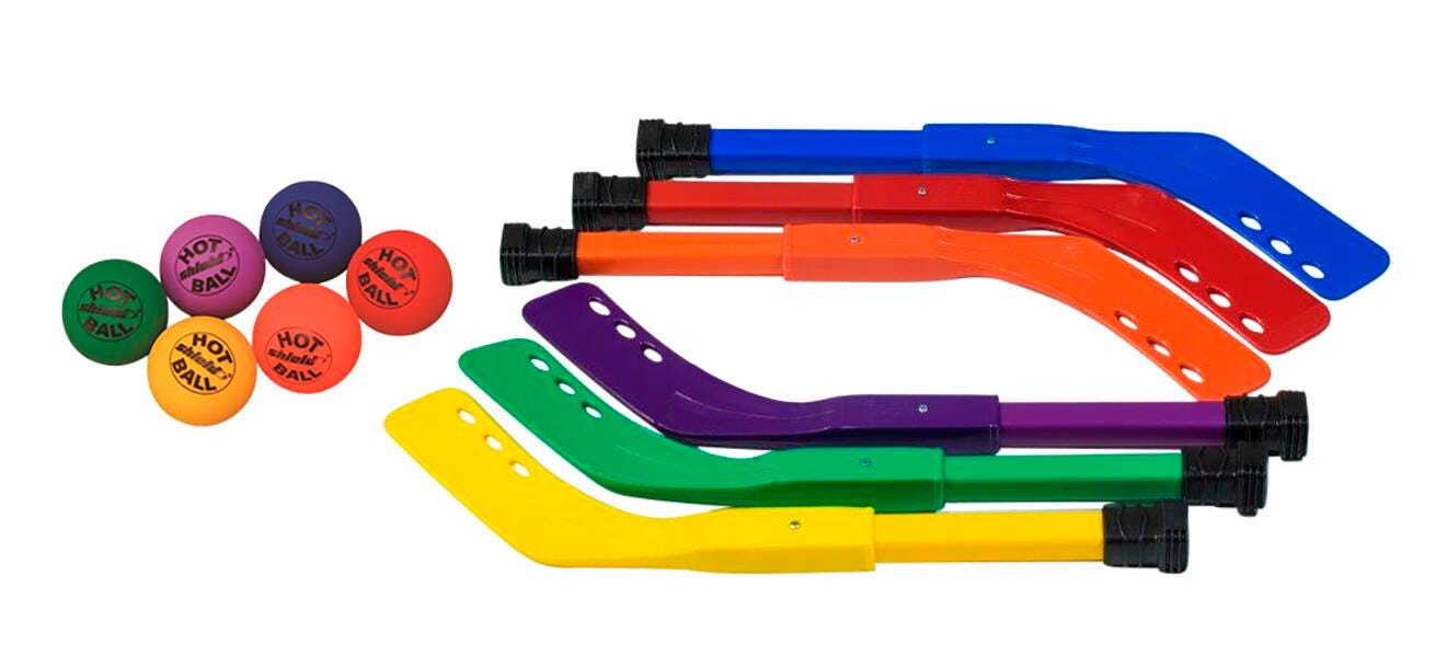 Image for Shield Rainbow Scooter Sticks and Hotballs, 21 Inches, 6-Color Set from School Specialty
