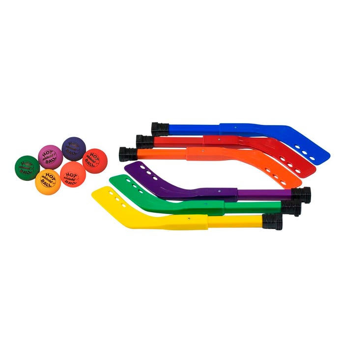 Shield Rainbow Scooter Sticks and Hotballs, 21 Inches, 6-Color Set