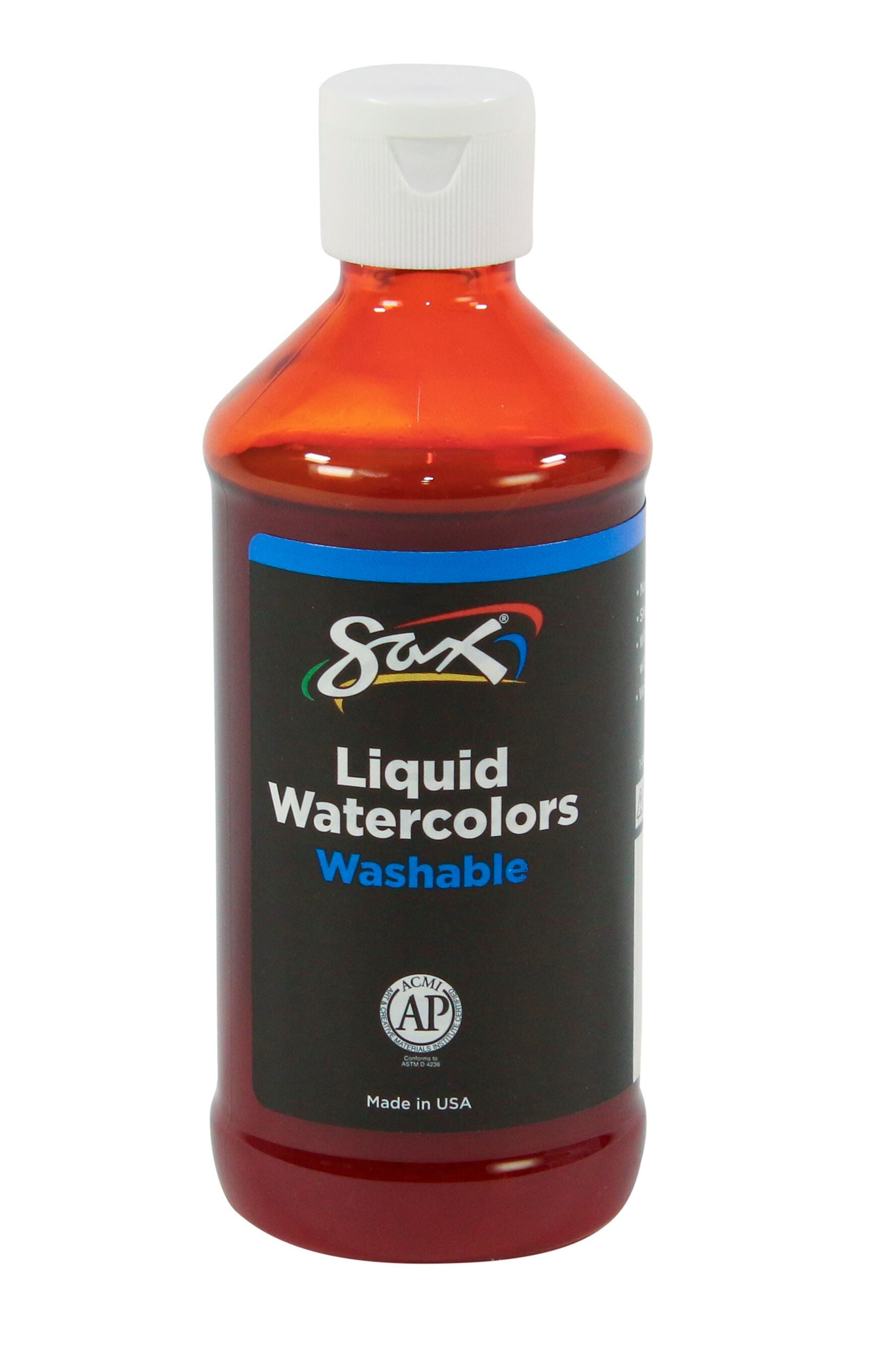 Sax Liquid Washable Watercolor Paint, 8 Ounces, Orange, Item Number 1567840