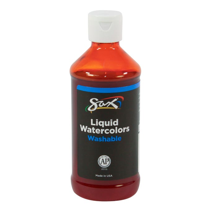 Sax Liquid Washable Watercolor Paint, 8 Ounces, Orange