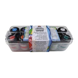 Yasutomo Niji Artist Gouache, 1/2 Ounce Jars, Assorted Colors, Set of 12 2149194