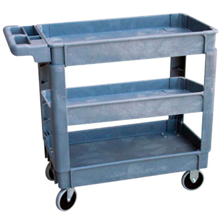Classroom Select 3-Shelves Utility Cart, High-Density Thermoplastic, 17 x 31 x 33 Inches