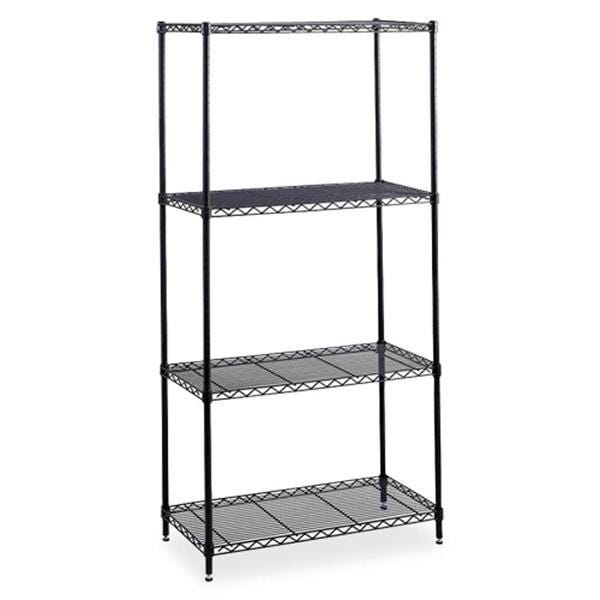 Safco Industrial Wire Shelving, Starter Unit, 4 Shelves/4 Posts, Item Number 1134807