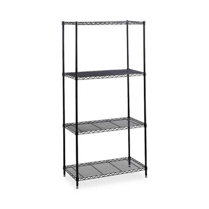Safco Industrial Wire Shelving, Starter Unit, 4 Shelves/4 Posts