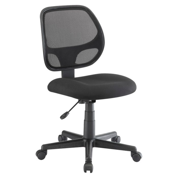 Classroom Select Armless Multi Task Chair, Fabric Seat, Mesh Back, Black