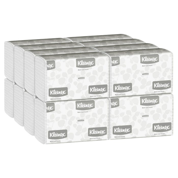 Kimberly-Clark Kleenex Premium Multifold Towel, 150 Towels, Paper, White, Pack of 2400