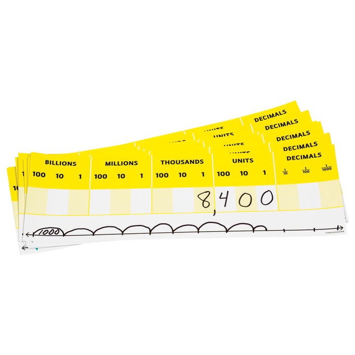 Didax Desktop Place Value Cards, Pack of 10