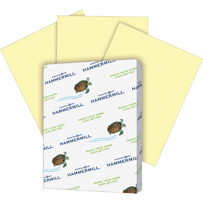 Hammermill Copy Paper, 8-1/2 x 11 Inches, 20 lb, Canary, 500 Sheets