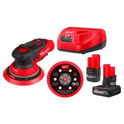 Milwaukee M12 FUEL 6-Inch Random Orbital Sander Kit, 3/16 Inch Orbit