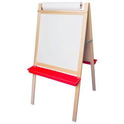 Crestline Deluxe Magnetic Paper Roll Easel, 24 x 24 x 48 Inches, Black Chalk/Dry Erase, Item Number 2088373