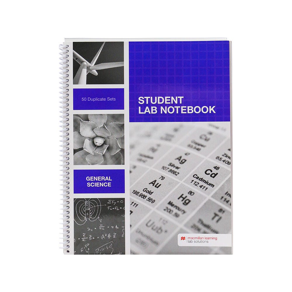 Macmillan Learning Student Lab Notebook, General Science, 8-1/2 x 11 Inches, 50 Pages 1510451