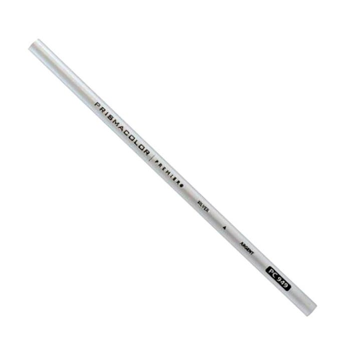 Prismacolor Premier Soft Core Colored Pencil, Metallic Silver 949, Each