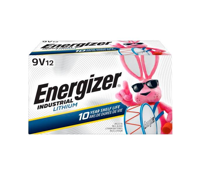 Energizer Industrial Lithium 9V Batteries, Pack of 12 2133747