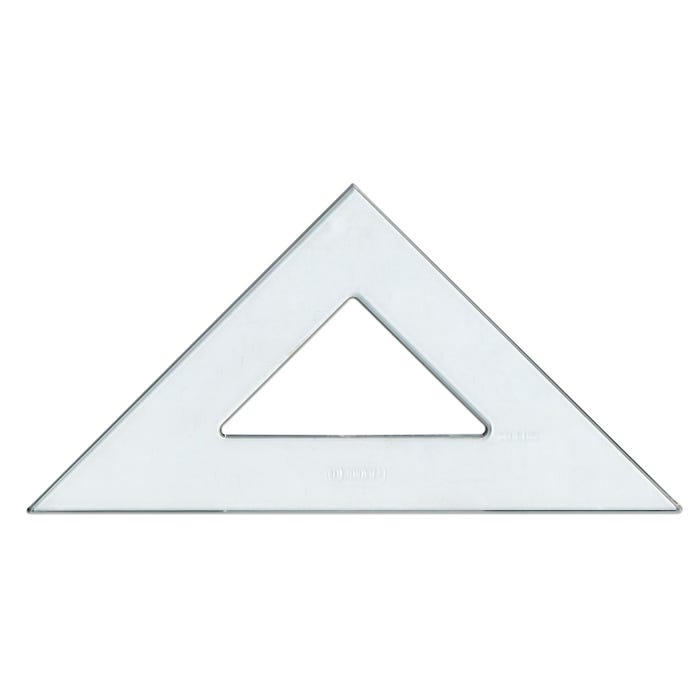 Westcott Student Polystyrene Triangle, 45 and 90 Degrees, 10 Inches, Clear