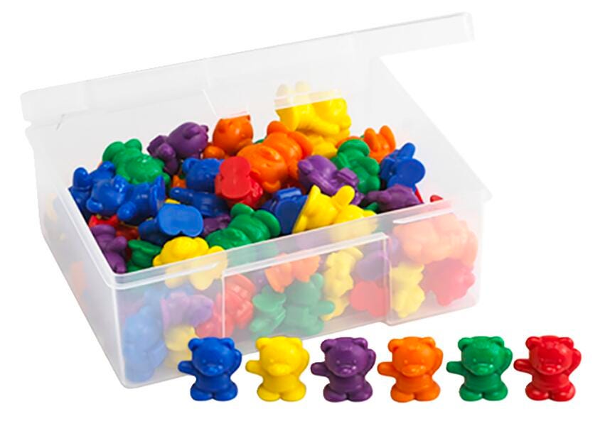 Achieve It! Backpack Bear Math Counters, Assorted Colors, Set of 300, Item Number 2105037