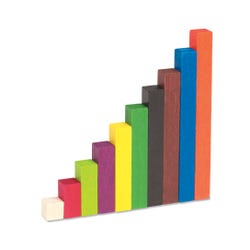 Learning Resources Cuisenaire Rods Small Group Set, Wood, 155 Pieces 1391293