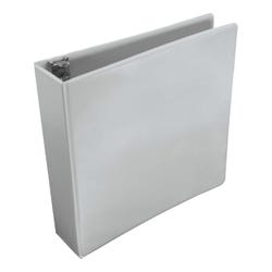 School Smart D Ring Binder, Polypropylene, 2 Inches, White 2006455