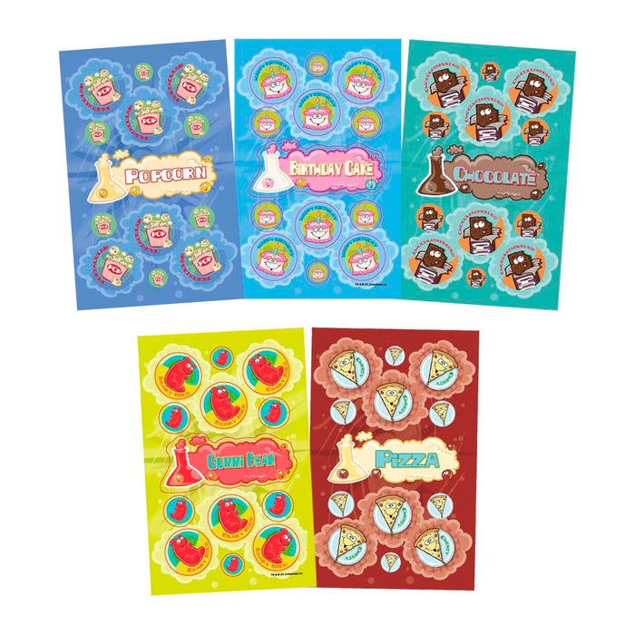 JFL Scratch N Sniff Stickers, Fun Foods, Pack of 280
