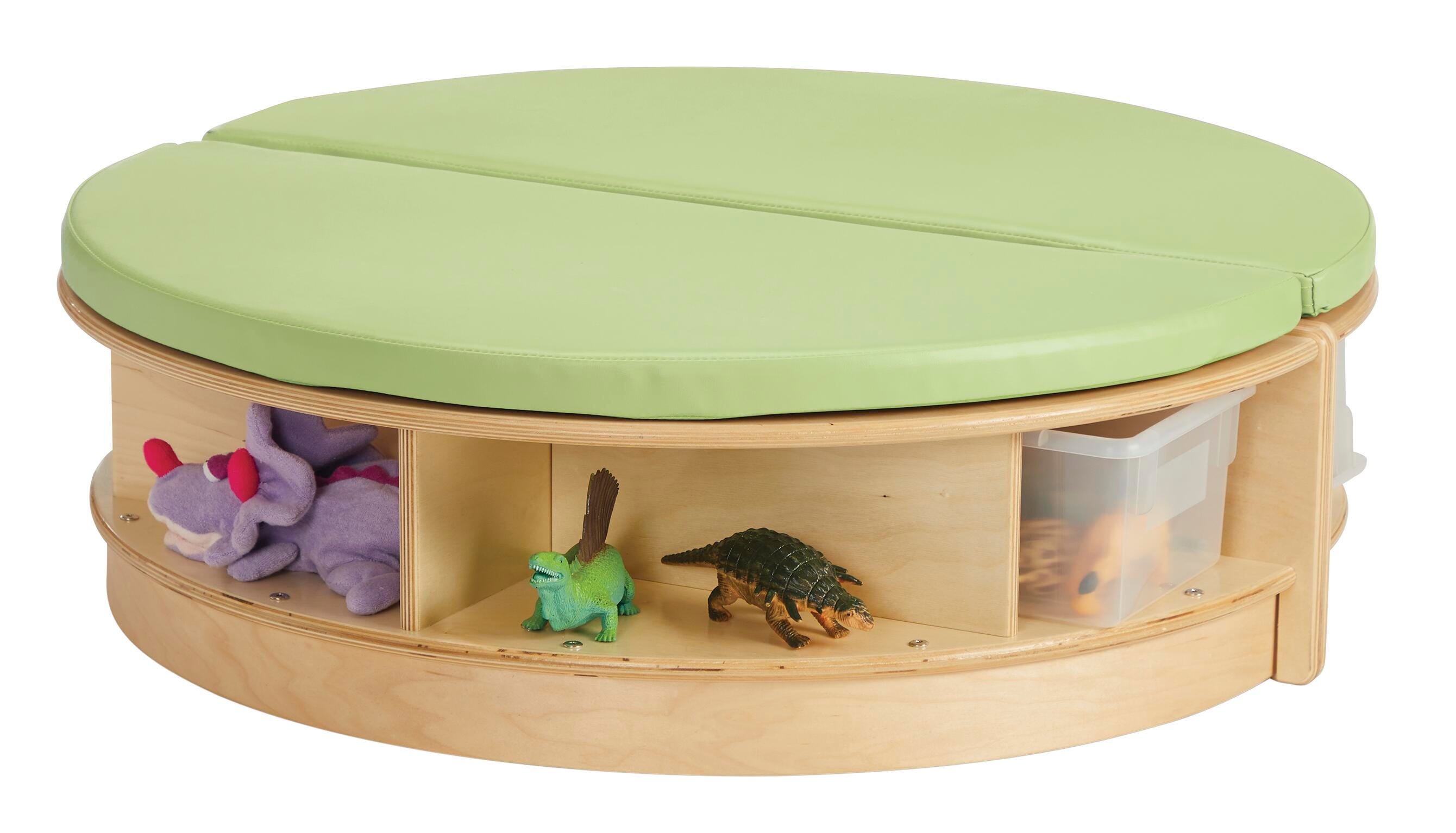 Jonti-Craft Read-a-Round Island, 36 x 37 x 11 Inches, Key Lime, Item Number 2100395