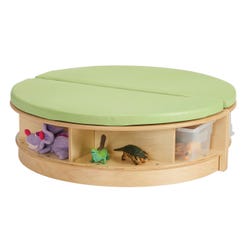Jonti-Craft Read-a-Round Island, 36 x 37 x 11 Inches, Key Lime, Item Number 2100395