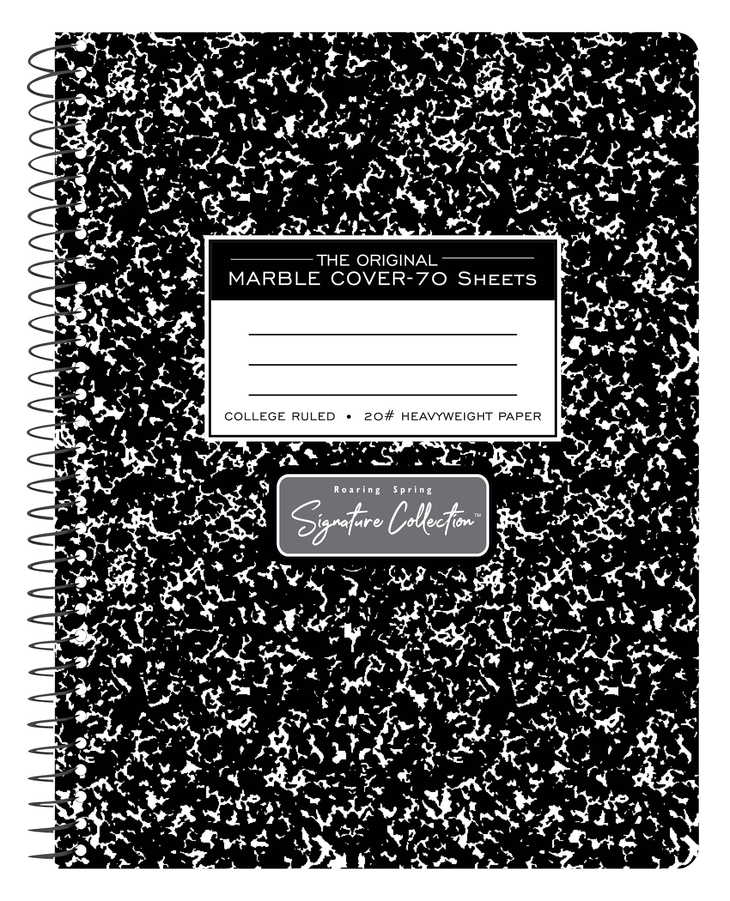 Roaring Spring Wirebound Composition Book, College Ruled, 9-3/4 x 7-1/2, White, 70 Sheets, Item Number 2103597