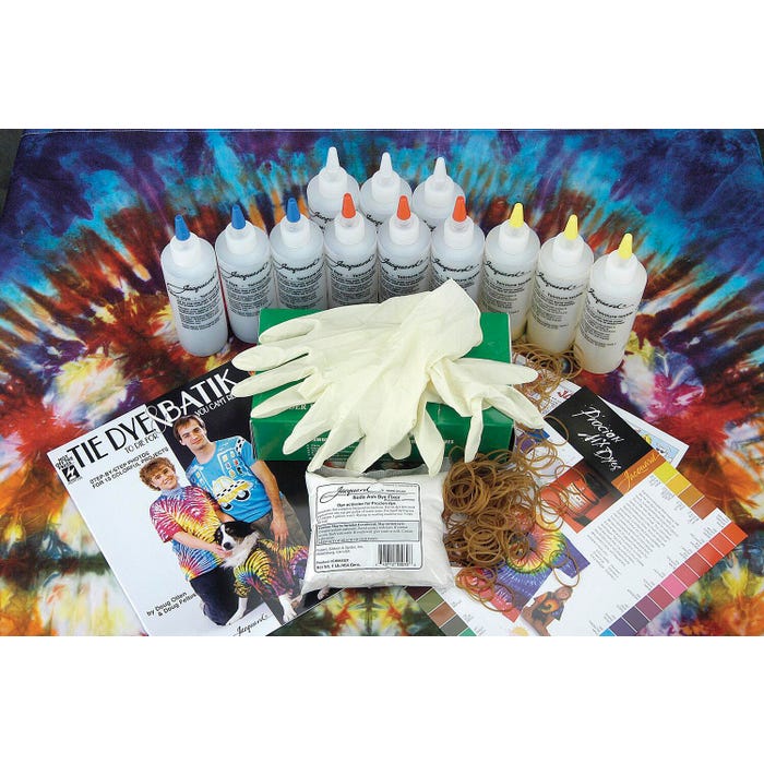 Jacquard Economy Tie-Dye Kit, Supplies for up to 200 Shirts, Assorted Primary Colors
