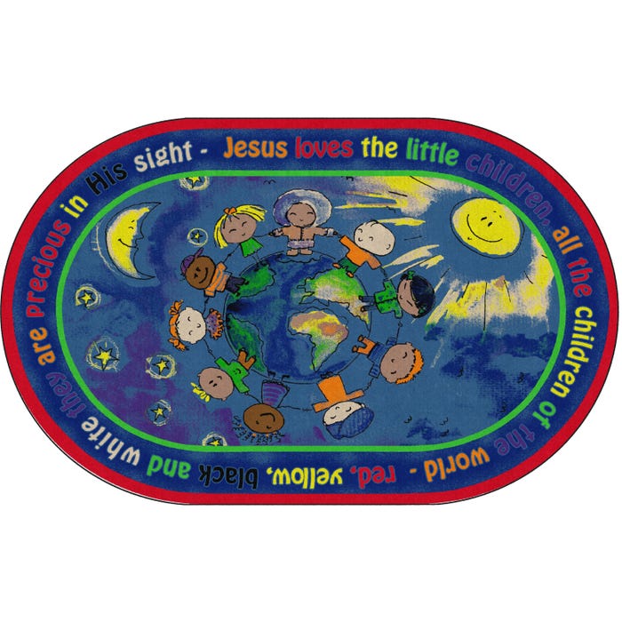 Flagship Carpets All The Little Children Carpet, Oval