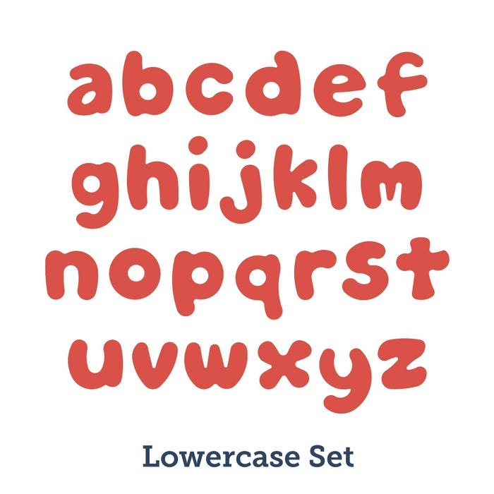 AccuCut Jellybean Lowercase Alphabet Dies, 4 Inches, Set of 26