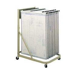 Safco Mobile File Storage Stand, 27 W x 27-1/2 D x 43-1/2 to 61-1/2 H Inches