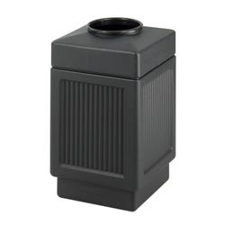 Safco Recessed Panel Series Top Opening, 38 Gallon Capacity, 9-1/2 Inch Opening, Black 2027778