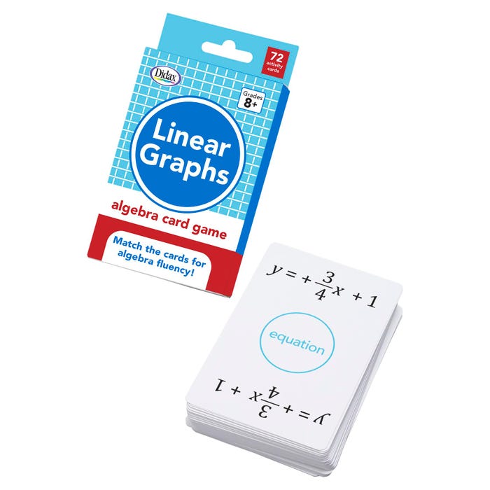 Didax Linear Graphs Algebra Card Game