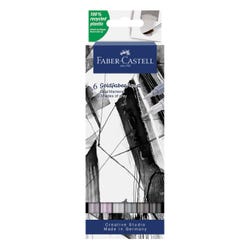 Faber-Castell Aqua Markers, Dual Ended, Assorted Grays, Set of 6, Item Number 2102487