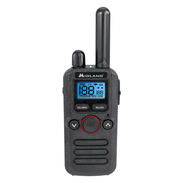 Midland BizTalk BR180 Business Two-Way Radio, Battery, Black