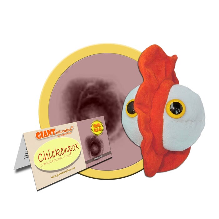 GIANTmicrobes Chicken Pox Plush, 5 to 8 Inches