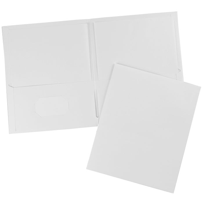 Avery 2-Pocket Folder, 40 Sheet Capacity, White, Pack of 25