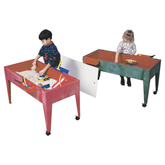 Childbrite Super Sand and Water Activity Center, 4 Casters, 46 x 21 x 24 Inches, Red