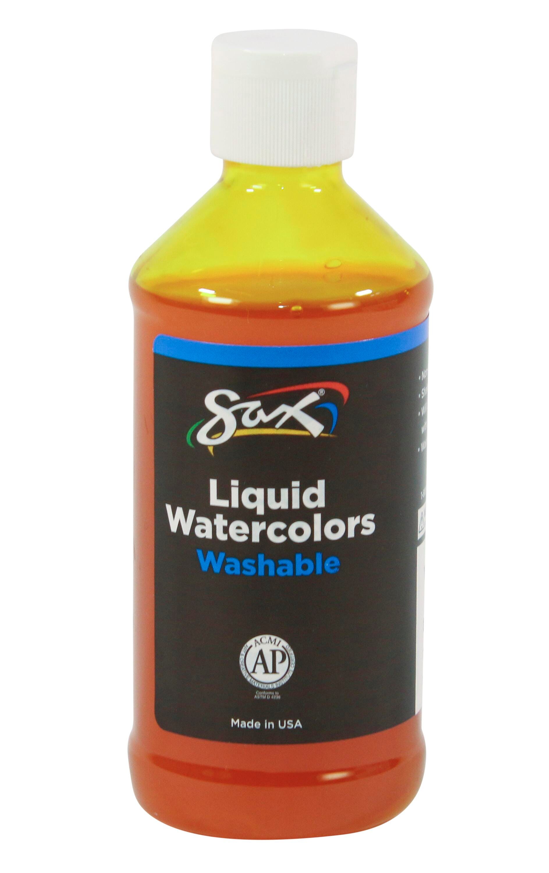 Sax Liquid Washable Watercolor Paint, 8 Ounces, Yellow, Item Number 1567839