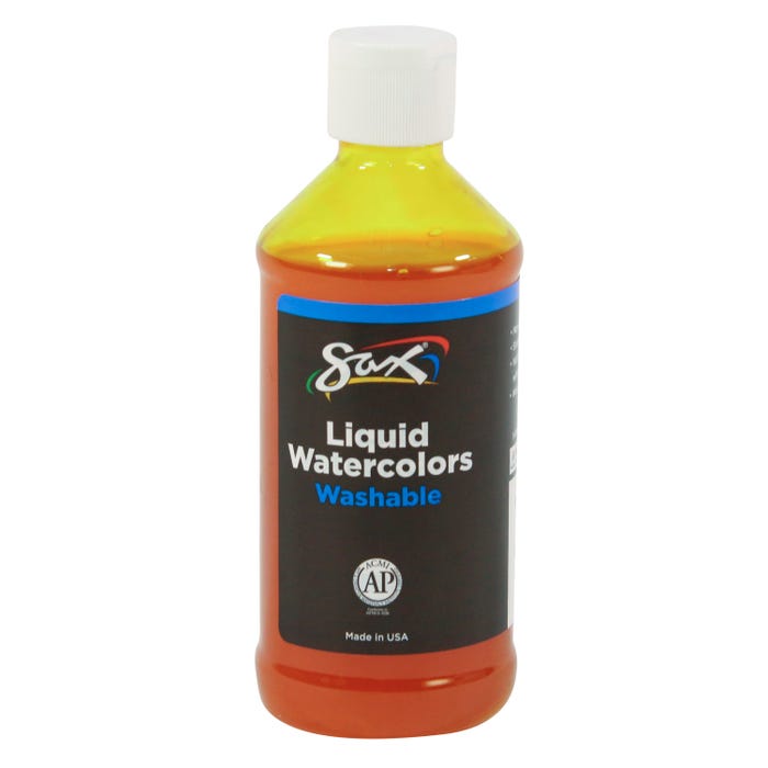 Sax Liquid Washable Watercolor Paint, 8 Ounces, Yellow